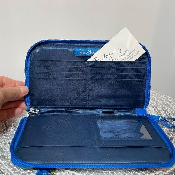Vera Bradley Zip Around Wallet Blue Lagoon NWT - Picture 6 of 7